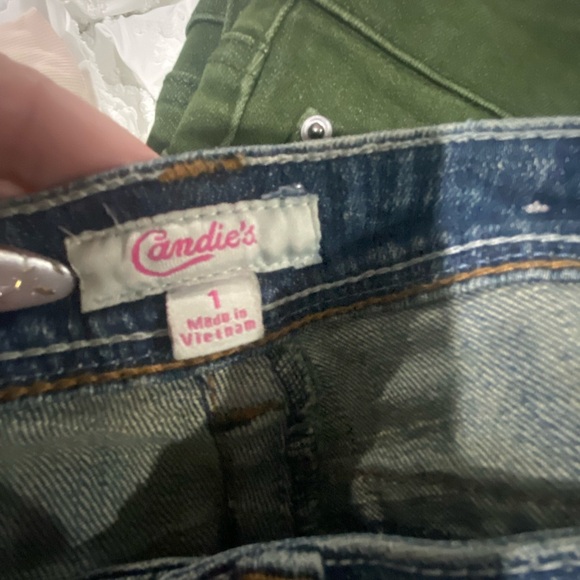 EUC Candie's Y2K Floral Embroidered Velvet Flare Jeans Vintage 1990s - Picture 2 of 7